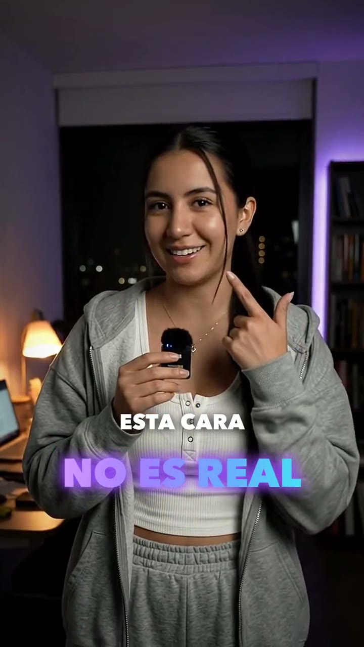 Fotograma del video de presentación: una mujer creada con IA